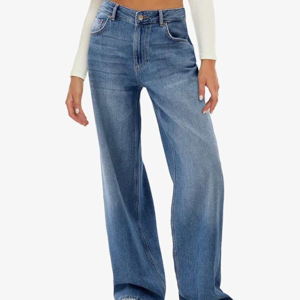 NWT Amazon HDLTE High Waist Wide Leg Jeans XL